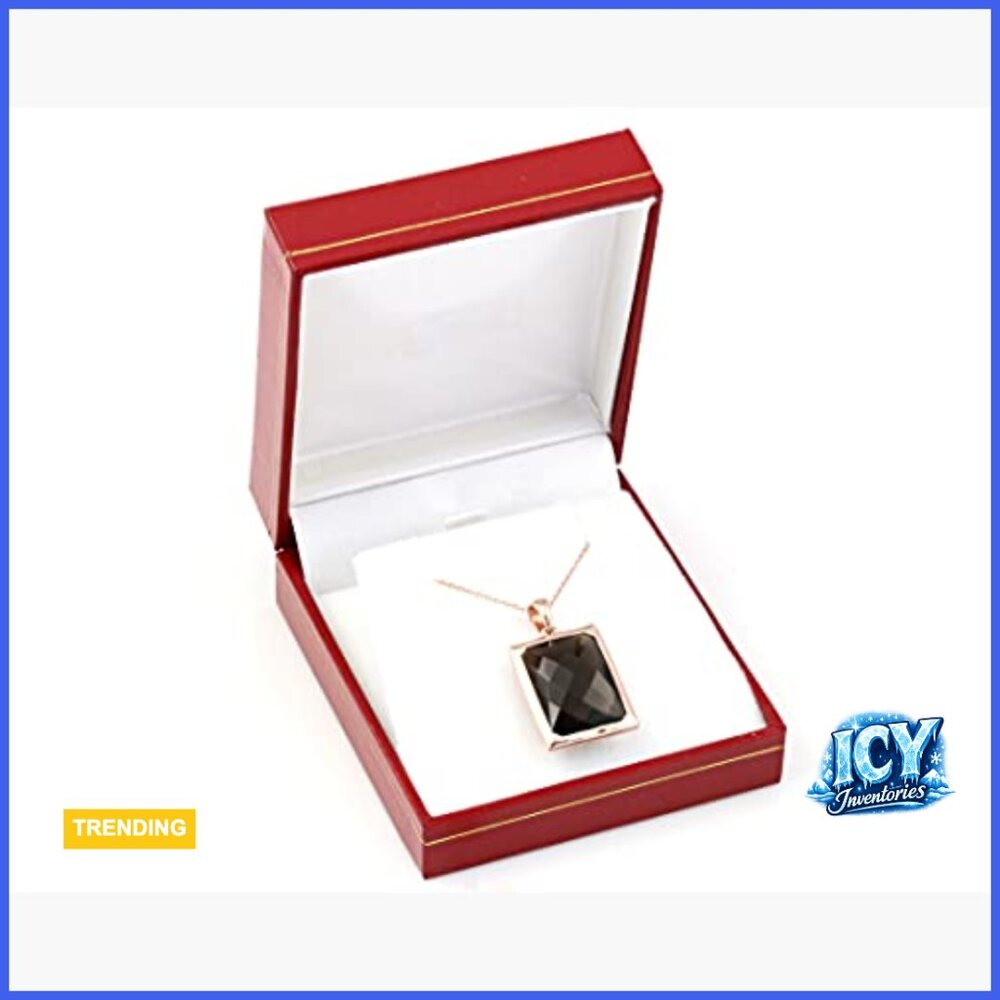 925 Sterling Silver Rose Gold Plated Smoky Quartz Pendant Necklace - Picture 5 of 6